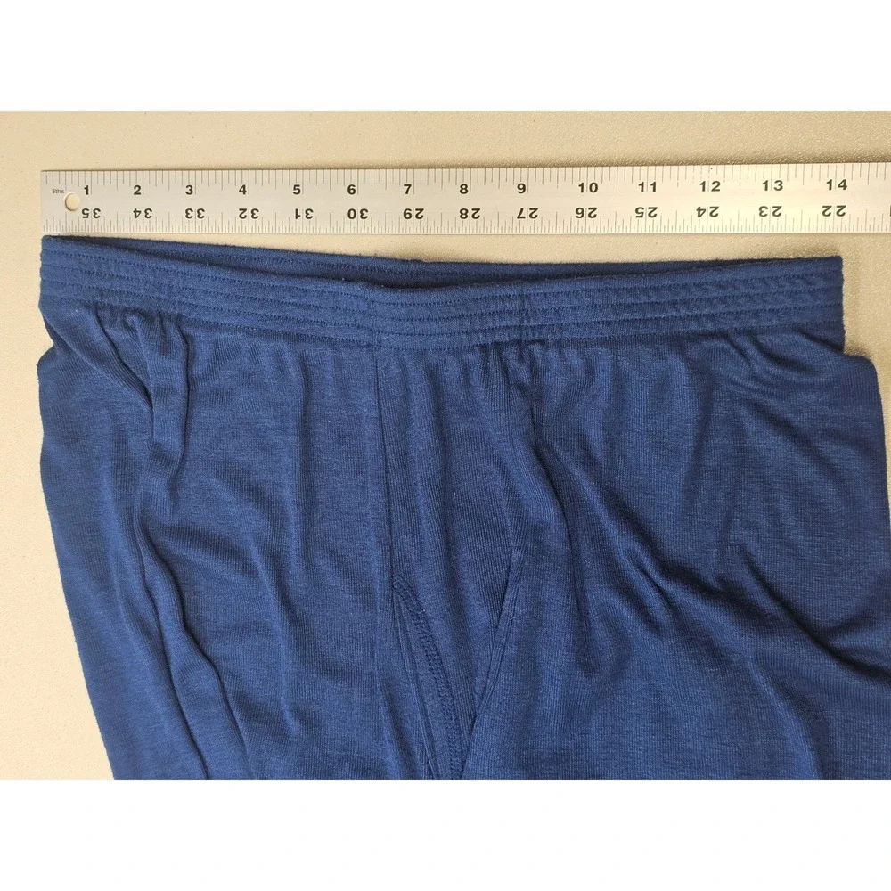 REI Mens Tall Large Blue Thermal Base Layer Pants Long Johns‎ Polyester USA Made